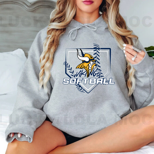 Cadillac Vikings Softball ADULT Hoodie