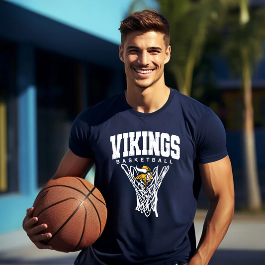 Cadillac Vikings Basketball ADULT T-Shirt