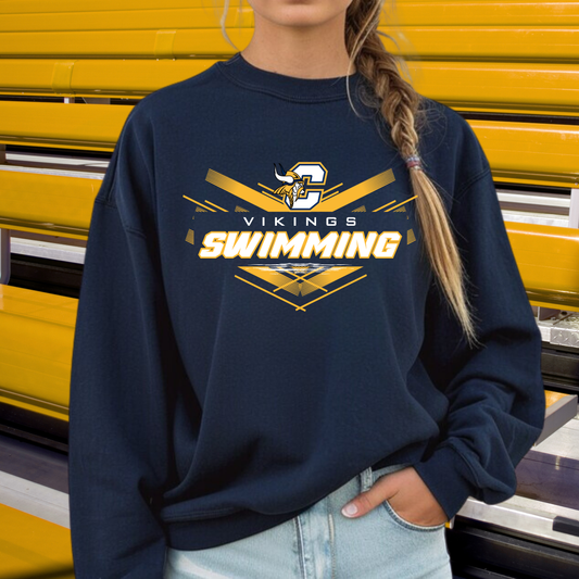 Cadillac Vikings Swim ADULT Unisex Crewneck Sweatshirt