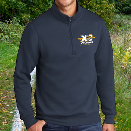 Cadillac Vikings Cross Country ADULT 1/4-Zip Pullover Sweatshirt