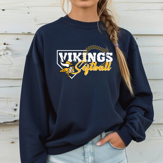 Cadillac Vikings Softball ADULT Crewneck Sweatshirt