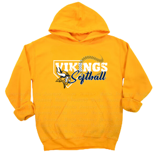 Cadillac Vikings Softball ADULT Hoodie