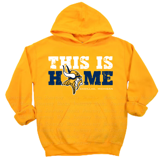 THIS IS HOME Cadillac Vikings Homecoming Unisex YOUTH Hoodie