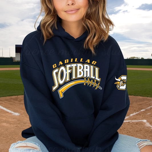 Cadillac Vikings Softball ADULT Hoodie