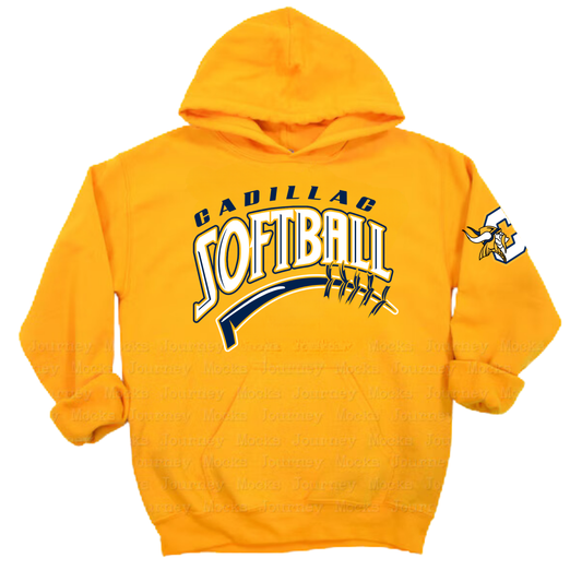 Cadillac Vikings Softball Unisex YOUTH Hoodie
