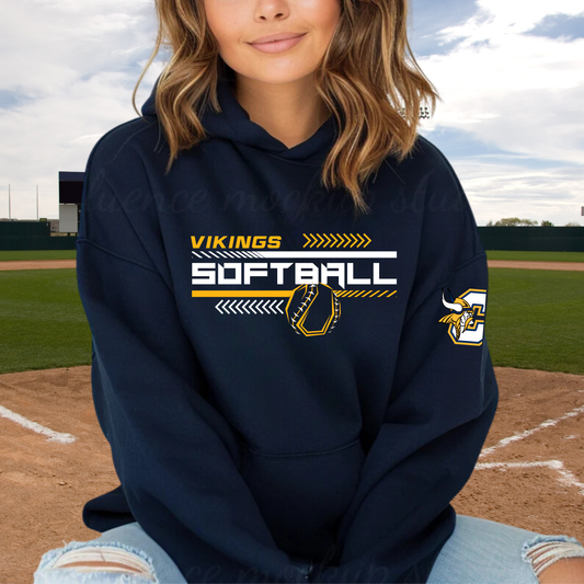 Cadillac Vikings Softball ADULT Hoodie