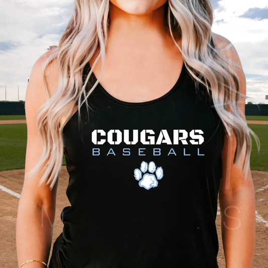 Great Lakes Cougars Baseball ADULT Racerback Tank Top