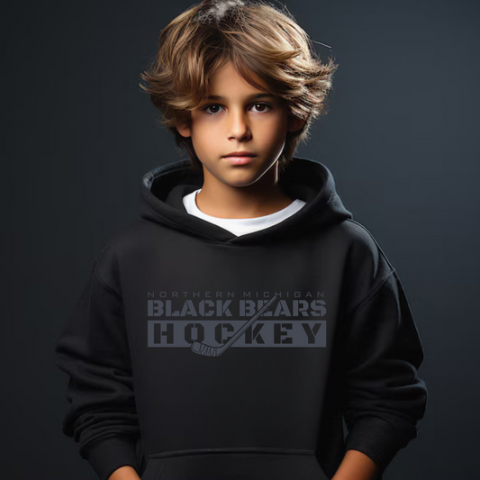 BLACKOUT Black Bears Hockey YOUTH Hoodie