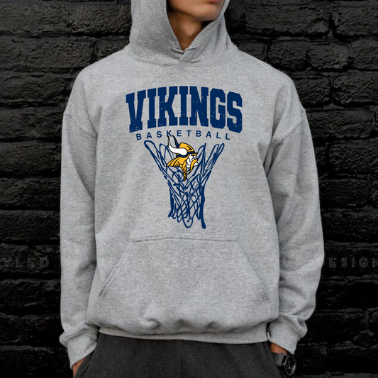 Cadillac Vikings Basketball YOUTH Hoodie