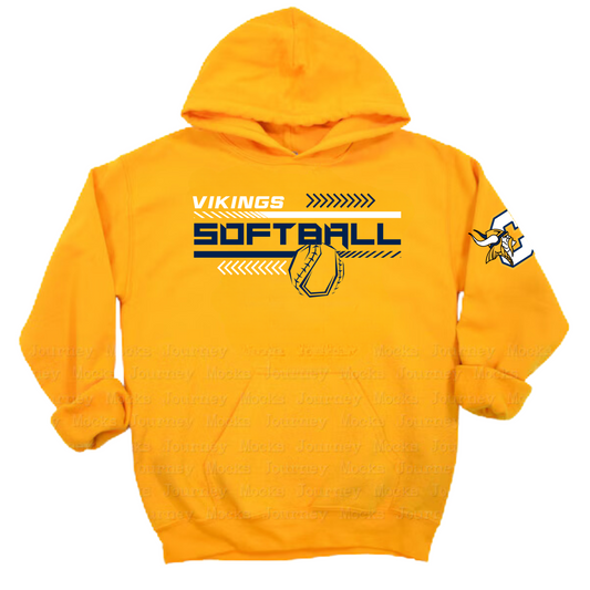 Cadillac Vikings Softball Unisex YOUTH Hoodie