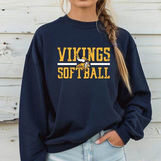 Cadillac Vikings Softball ADULT Crewneck Sweatshirt