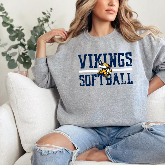 Cadillac Vikings Softball ADULT Crewneck Sweatshirt
