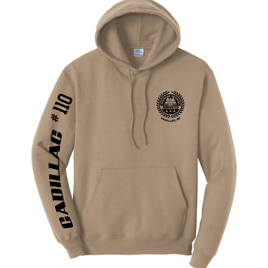 AMVETS Post #110 Hoodie (PC78H) - SAND