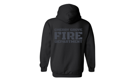 BLACKOUT EDITION Cherry Grove Fire Department Hoodie - BLACK