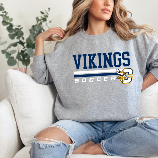 Cadillac Vikings Soccer ADULT Unisex Crewneck Sweatshirt