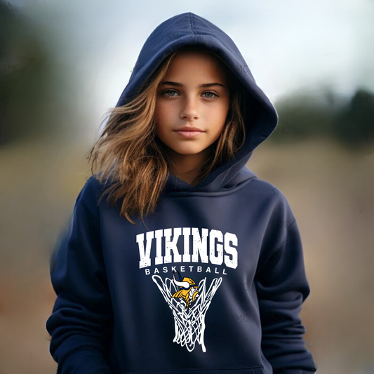 Cadillac Vikings Basketball YOUTH Hoodie