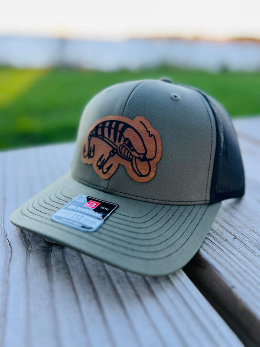 Lake Lures Logo Leather Patch Hat