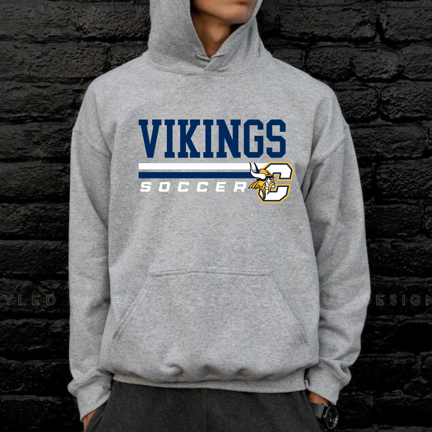 Cadillac Vikings Soccer Unisex YOUTH Hoodie