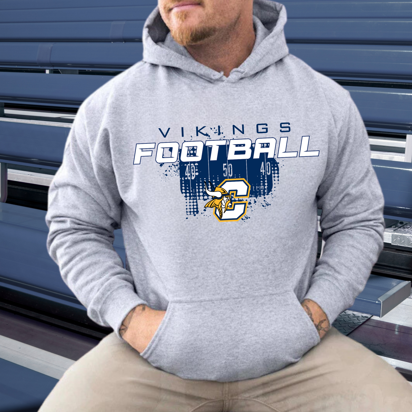Cadillac Vikings Football UNISEX Hoodie - SPORT GREY