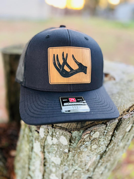 Antler Leather Patch Hat