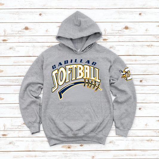 Cadillac Vikings Softball Unisex YOUTH Hoodie