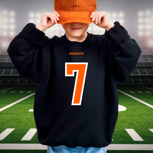 Knights Junior Football Game Day Jersey YOUTH Crewneck Sweatshirt