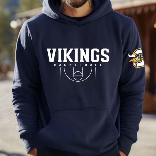 Vikings Basketball ADULT Hoodie