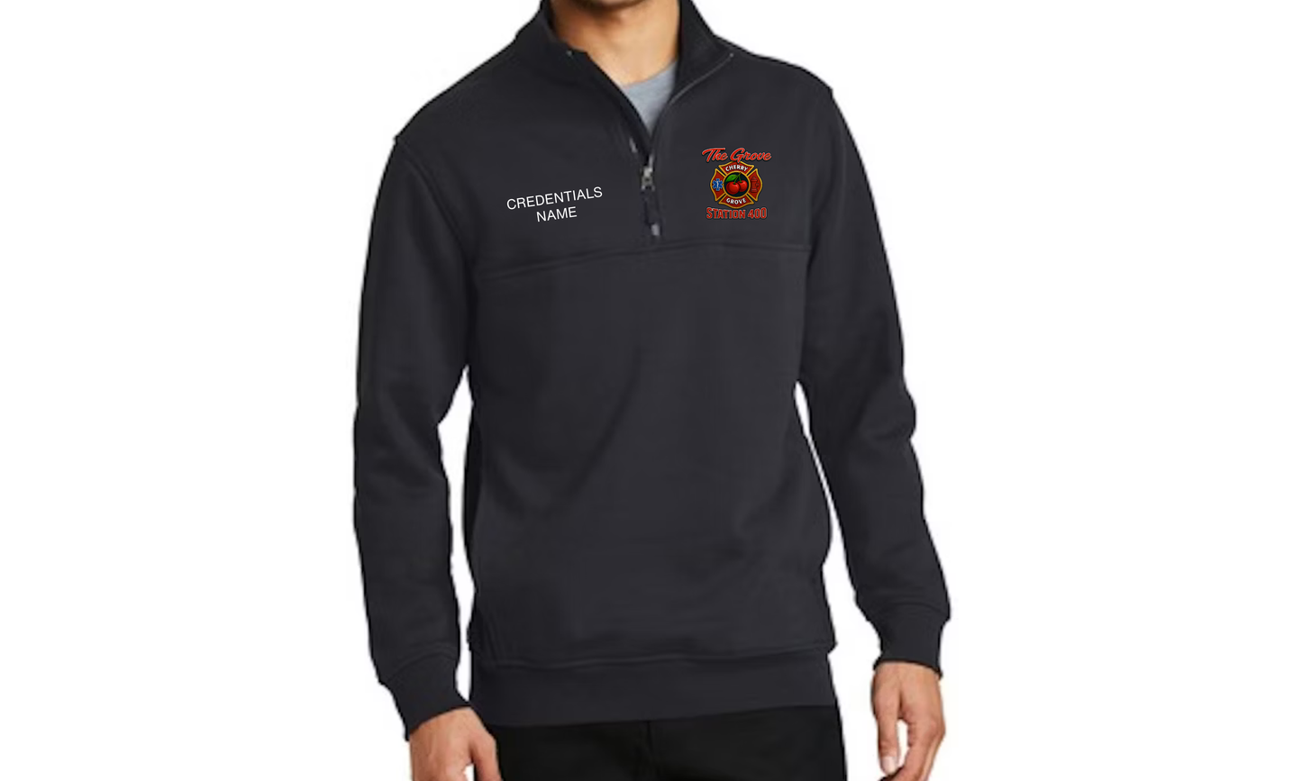Cherry Grove Fire Department CORNERSTONE Half Zip Pullover - DARK NAVY