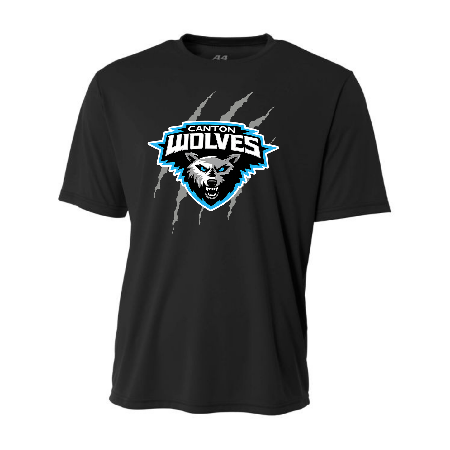 Canton Wolves Hockey UNISEX Dri-Fit T-Shirt - BLACK