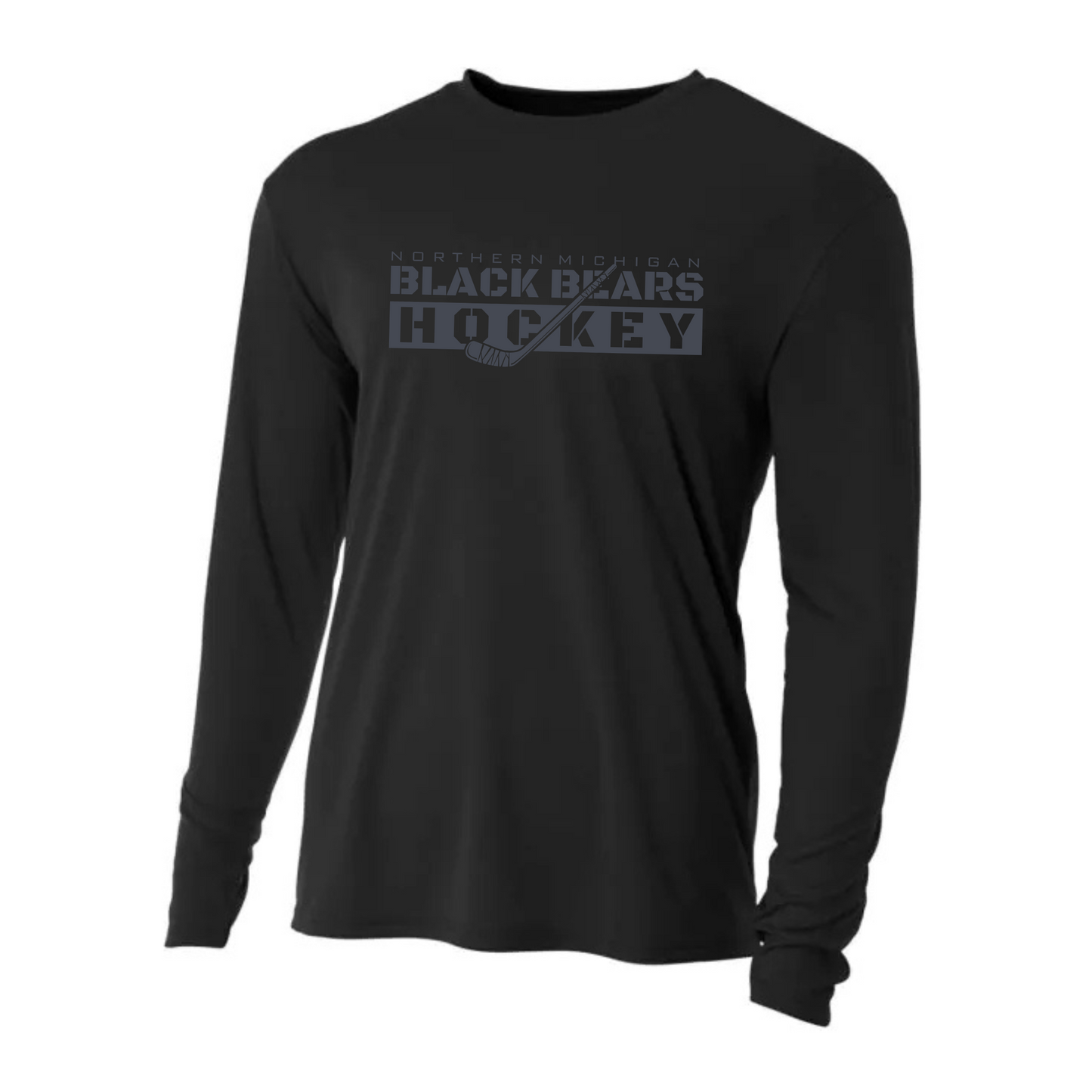 BLACKOUT Black Bears Hockey DRI-FIT Cooling Performance Long-Sleeve T-Shirt