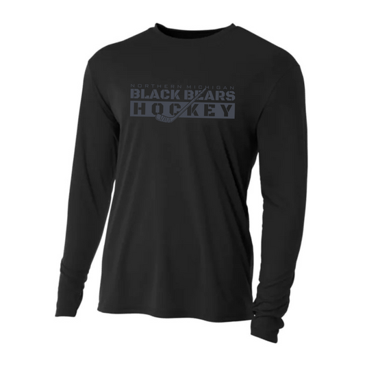 BLACKOUT Black Bears Hockey DRI-FIT Cooling Performance Long-Sleeve T-Shirt