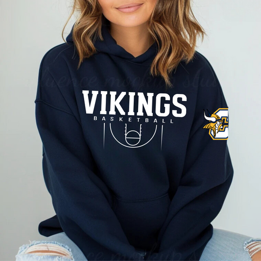 Vikings Basketball ADULT Hoodie