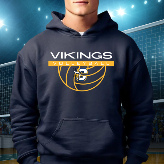 Cadillac Vikings Volleyball ADULT Hoodie