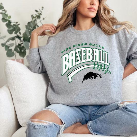 Pine River Bucks Baseball ADULT Crewneck Sweatshirt