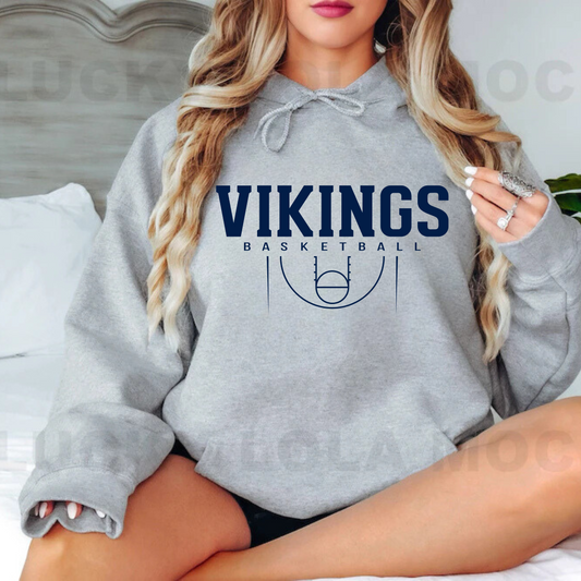 Vikings Basketball ADULT Hoodie