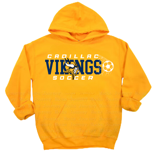 Cadillac Vikings Soccer ADULT Unisex Hoodie