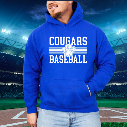Great Lakes Cougars Baseball ADULT Hoodie