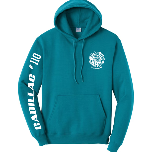 AMVETS Post #110 Hoodie (PC78H) - TEAL
