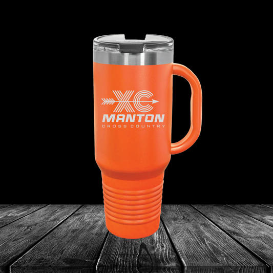 Manton Rangers Cross Country 40 oz Tumbler w/Lid - ORANGE