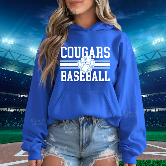 Great Lakes Cougars Baseball ADULT Hoodie