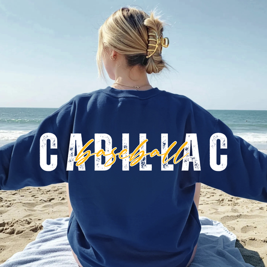 Cadillac Vikings Baseball ADULT Crewneck Sweatshirt