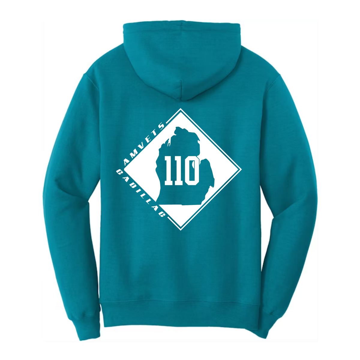 AMVETS Post #110 Hoodie (PC78H) - TEAL