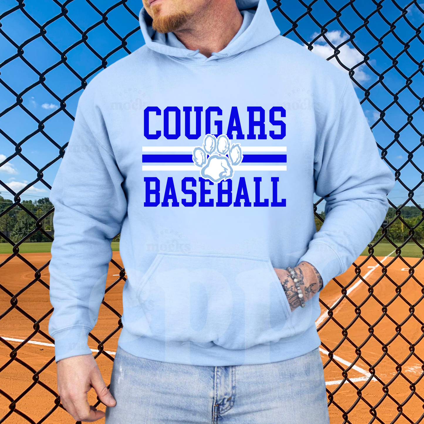 Great Lakes Cougars Baseball ADULT Hoodie
