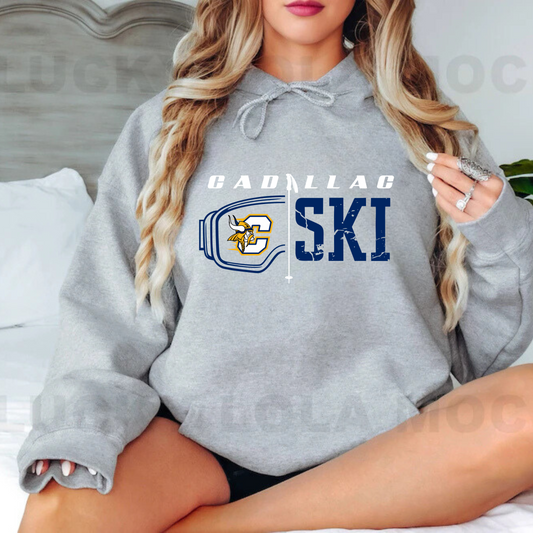 Cadillac Vikings Ski ADULT Hoodie