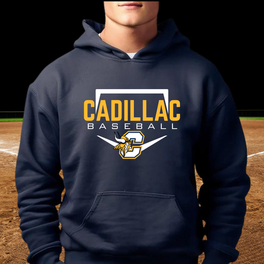 Cadillac Vikings Baseball ADULT Hoodie