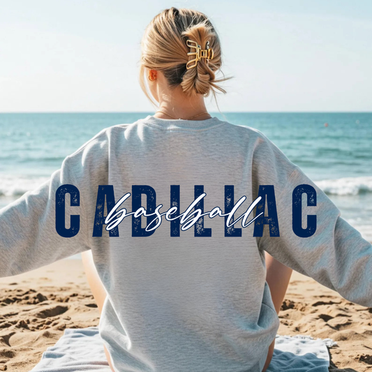 Cadillac Vikings Baseball ADULT Crewneck Sweatshirt