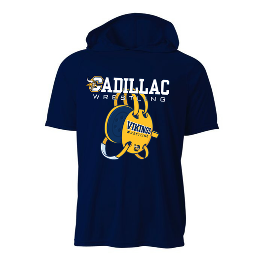 Cadillac Vikings Wrestling DRI-FIT Cooling Performance Hooded T-Shirt