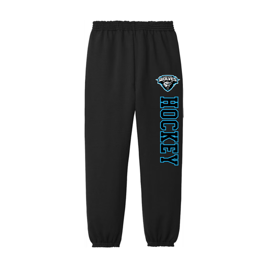 Canton Wolves Hockey UNISEX Sweatpants - BLACK