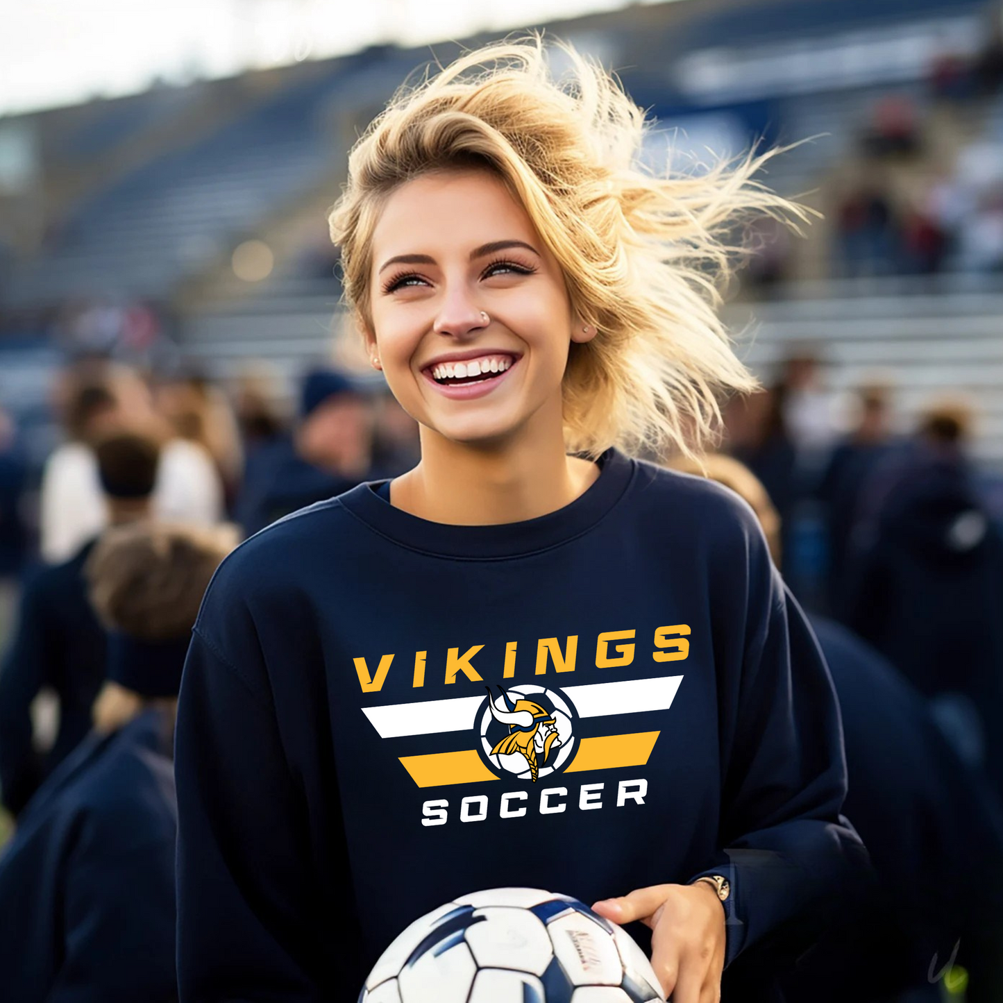 Cadillac Vikings Soccer ADULT Unisex Crewneck Sweatshirt