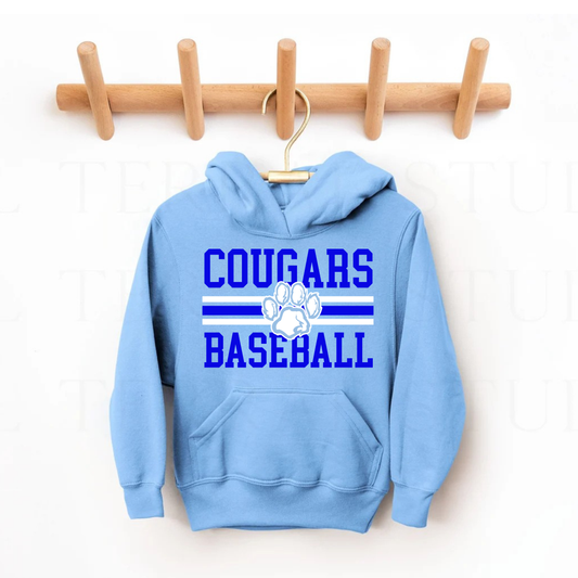 Great Lakes Cougars Baseball Unisex YOUTH Hoodie